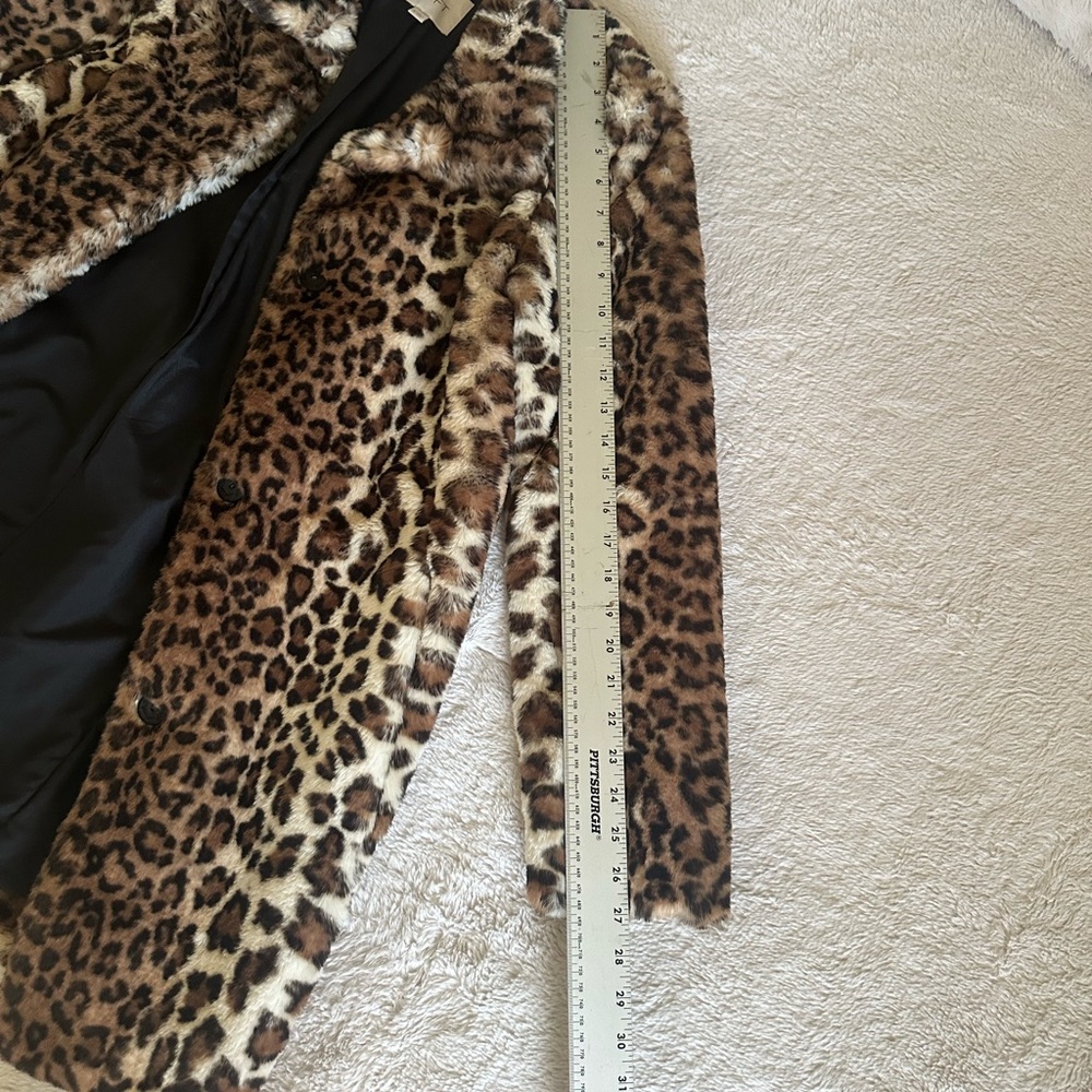 LOFT Brown Leopard Teddy Jacket - image 3